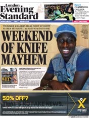 London Evening Standard (UK) Newspaper Front Page for 16 May 2017