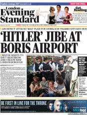 London Evening Standard (UK) Newspaper Front Page for 16 July 2013