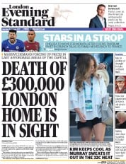 London Evening Standard (UK) Newspaper Front Page for 17 January 2017