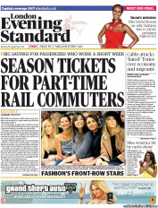 London Evening Standard Newspaper Front Page (UK) for 17 September 2013