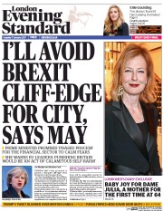 London Evening Standard (UK) Newspaper Front Page for 18 January 2017