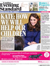 London Evening Standard (UK) Newspaper Front Page for 18 February 2016