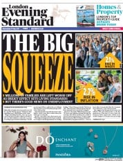 London Evening Standard (UK) Newspaper Front Page for 18 May 2017