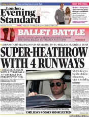 London Evening Standard (UK) Newspaper Front Page for 18 July 2013