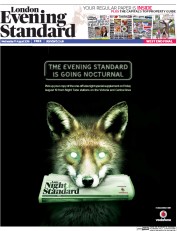 London Evening Standard (UK) Newspaper Front Page for 18 August 2016