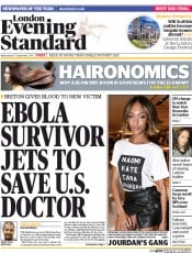 London Evening Standard (UK) Newspaper Front Page for 18 September 2014