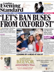 London Evening Standard (UK) Newspaper Front Page for 19 June 2015