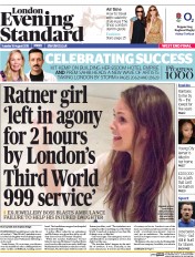 London Evening Standard Newspaper Front Page (UK) for 19 August 2015