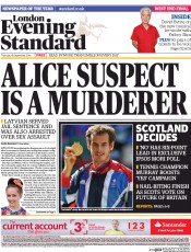 London Evening Standard (UK) Newspaper Front Page for 19 September 2014