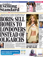London Evening Standard Newspaper Front Page (UK) for 1 October 2014