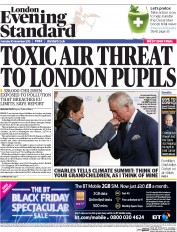 London Evening Standard (UK) Newspaper Front Page for 1 December 2015