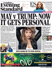 London Evening Standard (UK) Newspaper Front Page for 1 December 2017
