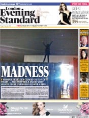 London Evening Standard Newspaper Front Page (UK) for 1 February 2014