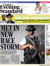 London Evening Standard (UK) Newspaper Front Page for 1 March 2014