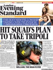 London Evening Standard (UK) Newspaper Front Page for 1 April 2011