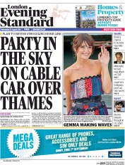 London Evening Standard (UK) Newspaper Front Page for 1 September 2016