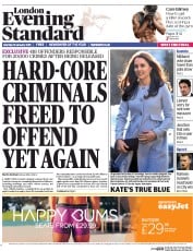 London Evening Standard (UK) Newspaper Front Page for 20 January 2015