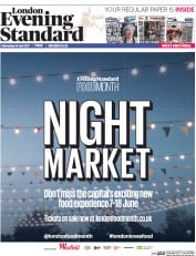 London Evening Standard (UK) Newspaper Front Page for 20 April 2017