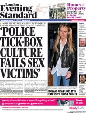 London Evening Standard (UK) Newspaper Front Page for 21 May 2015