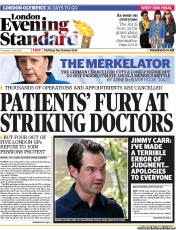 London Evening Standard (UK) Newspaper Front Page for 22 June 2012