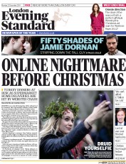 London Evening Standard Newspaper Front Page (UK) for 23 December 2014