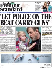 London Evening Standard (UK) Newspaper Front Page for 23 December 2015
