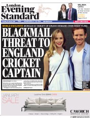 London Evening Standard (UK) Newspaper Front Page for 23 January 2015