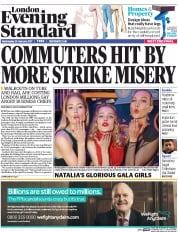 London Evening Standard (UK) Newspaper Front Page for 23 February 2017