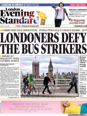 London Evening Standard (UK) Newspaper Front Page for 23 June 2012