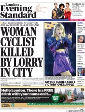 London Evening Standard (UK) Newspaper Front Page for 23 June 2015