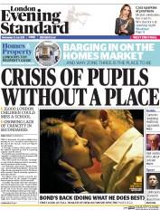 London Evening Standard Newspaper Front Page (UK) for 23 July 2015