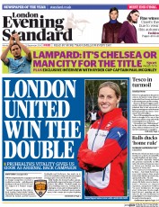 London Evening Standard Newspaper Front Page (UK) for 23 September 2014