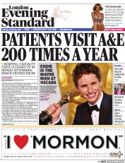 London Evening Standard (UK) Newspaper Front Page for 24 February 2015