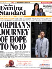 London Evening Standard (UK) Newspaper Front Page for 24 May 2011