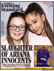 London Evening Standard (UK) Newspaper Front Page for 24 May 2017