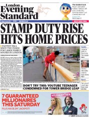 London Evening Standard (UK) Newspaper Front Page for 25 July 2015