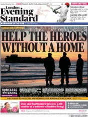 London Evening Standard (UK) Newspaper Front Page for 26 November 2014