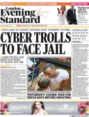 London Evening Standard Newspaper Front Page (UK) for 26 March 2014