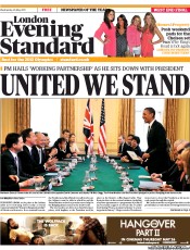 London Evening Standard (UK) Newspaper Front Page for 26 May 2011