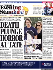 London Evening Standard (UK) Newspaper Front Page for 26 July 2012
