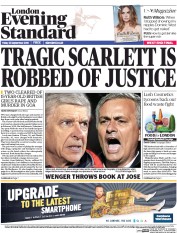 London Evening Standard (UK) Newspaper Front Page for 26 September 2016