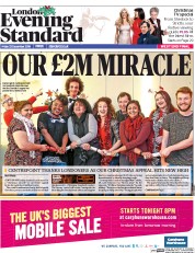 London Evening Standard (UK) Newspaper Front Page for 27 December 2016