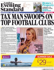 London Evening Standard (UK) Newspaper Front Page for 27 April 2017