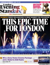 London Evening Standard (UK) Newspaper Front Page for 27 July 2012