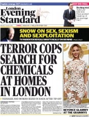 London Evening Standard (UK) Newspaper Front Page for 28 January 2014