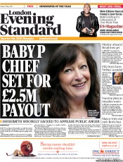 London Evening Standard (UK) Newspaper Front Page for 28 May 2011