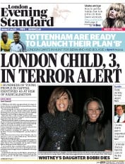 London Evening Standard (UK) Newspaper Front Page for 28 July 2015