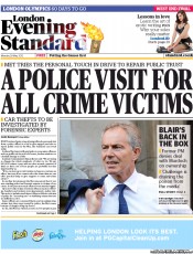 London Evening Standard (UK) Newspaper Front Page for 29 May 2012