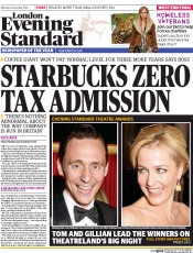 London Evening Standard Newspaper Front Page (UK) for 2 December 2014