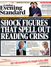 London Evening Standard Newspaper Front Page (UK) for 2 June 2011